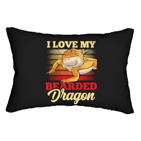 I Love My Bearded Dragon Reptile Pet Animal Lover Lumbar Pillows