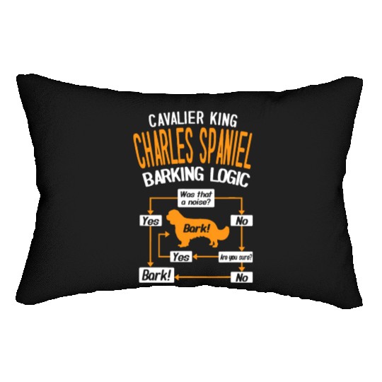 Cavalier King Charles Spaniel Barking Logic Lumbar Pillows