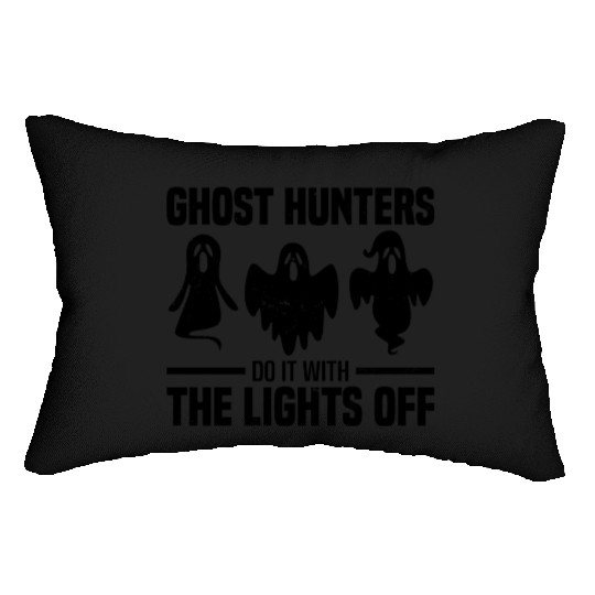 ghost hunting Lumbar Pillows