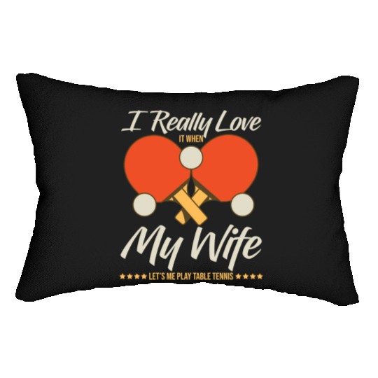 ping-pong, players, small, hard, table Lumbar Pillows