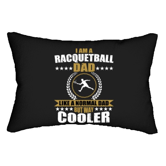 Funny Racquetball Dad For Men Lumbar Pillows
