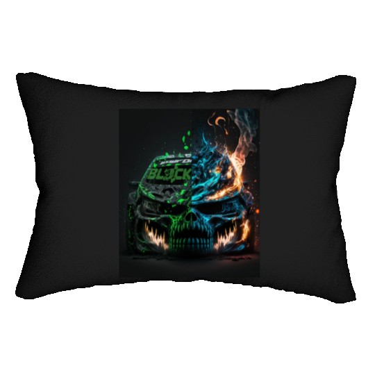 Racing Skulls Ken block Lumbar Pillows