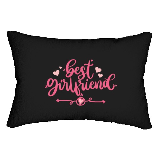 I love girlfriend pink Lumbar Pillows