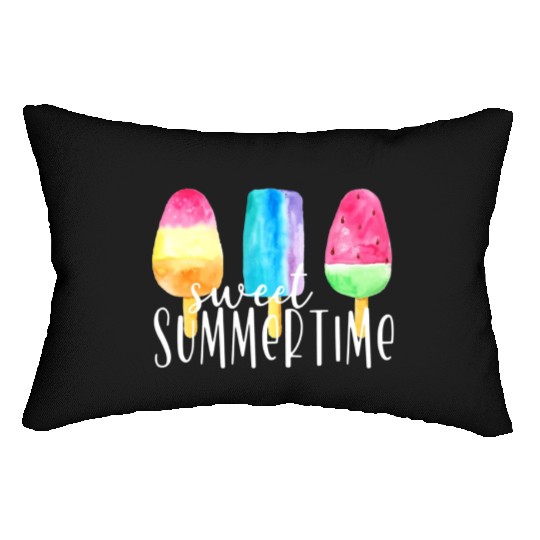 Sweet Summertime Ice Cream Family Vacation Lumbar Pillows