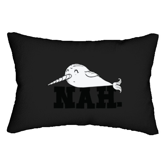 Procrastinating Narwhal Lover Aquatic Animals Lumbar Pillows
