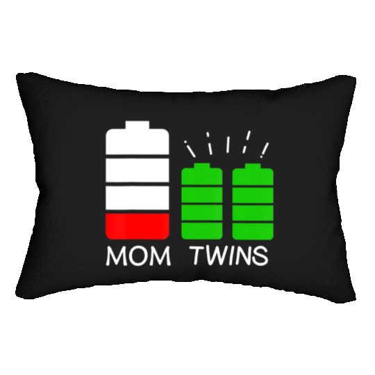 Twin Mom Low Battery Tired Mom Of Twins Lumbar Pillows