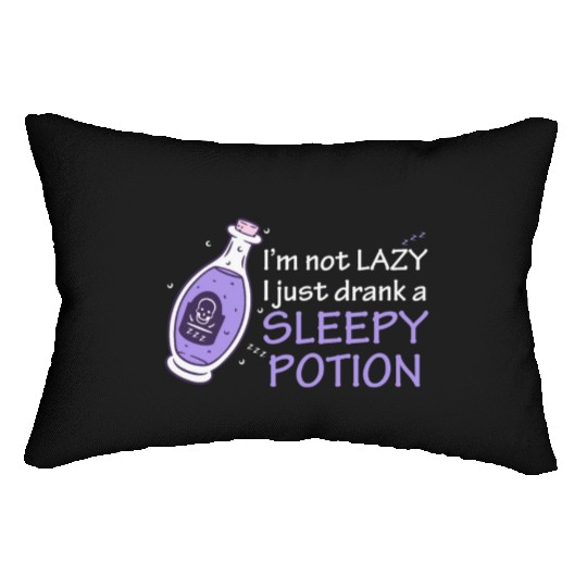 Funny Witch Procrastinating Sleep Potion Pagan Wit Lumbar Pillows