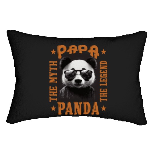 Papa panda the myth the legend funny gift Lumbar Pillows