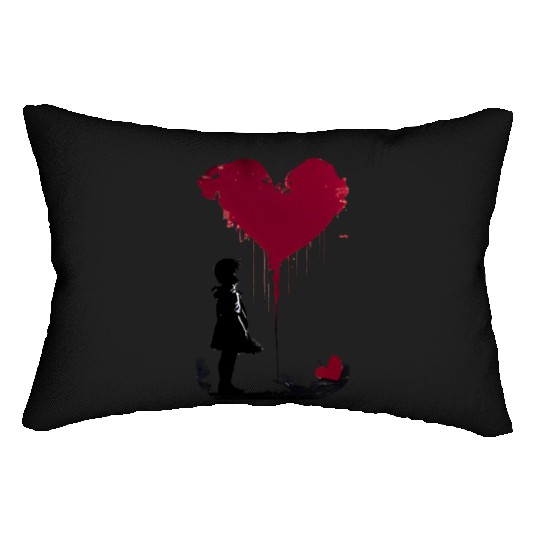Banksy Love Heart Style Lumbar Pillows