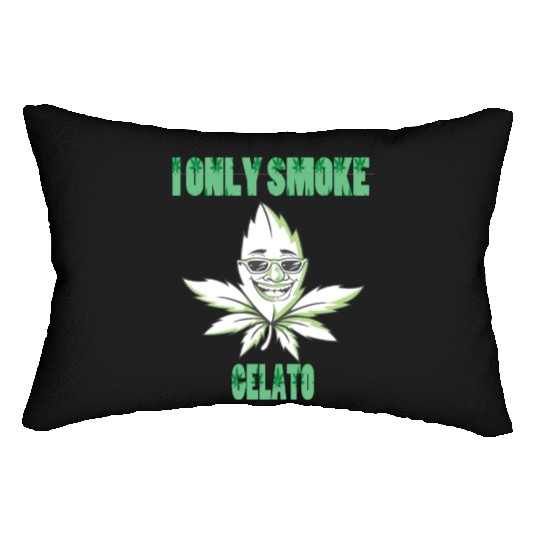 I ONLY SMOKE GELATO Lumbar Pillows
