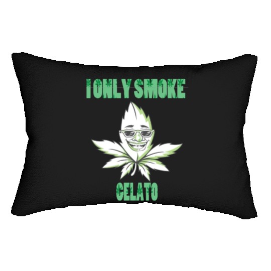 I ONLY SMOKE GELATO Lumbar Pillows