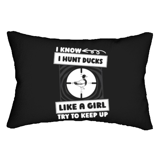 Duck Hunting Girl Lumbar Pillows