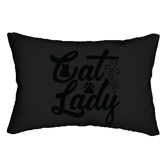 Funny design for cat lovers Lumbar Pillows