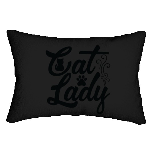 Funny design for cat lovers Lumbar Pillows