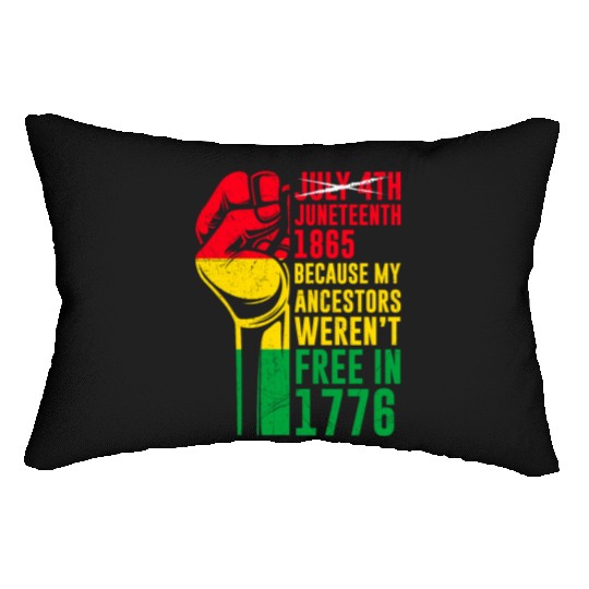 Juneteenth free since 1865 Black History US Africa Lumbar Pillows