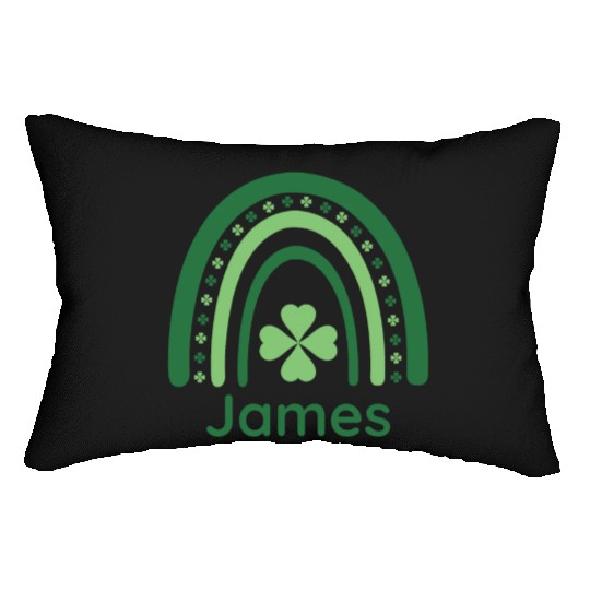 James Clover Charm Boho Rainbow Lumbar Pillows