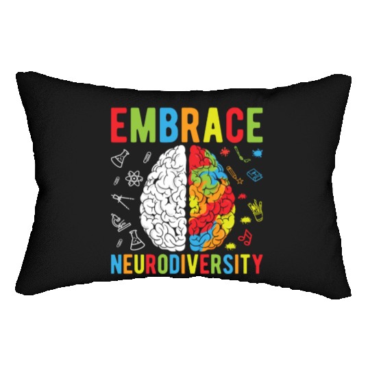 Embrace Neurodiversity For Neurodiversity Awarenes Lumbar Pillows