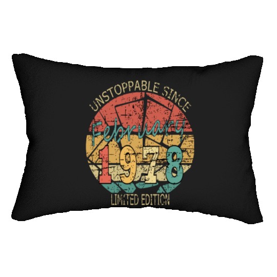 1978 Born Vintage Rose Gift Lumbar Pillows