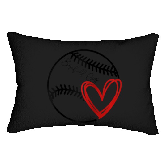 Baseball Gigi Heart Funny Baseball Lover Lumbar Pillows