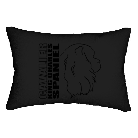 Cavalier King Charles Spaniel Profile dog mom Lumbar Pillows