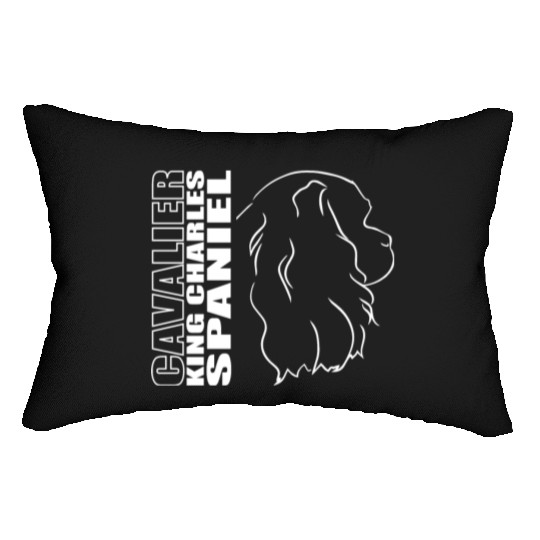 Cavalier King Charles Spaniel Profile dog mom Lumbar Pillows