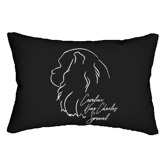 Cavalier King Charles Spaniel Profile dog mom Lumbar Pillows
