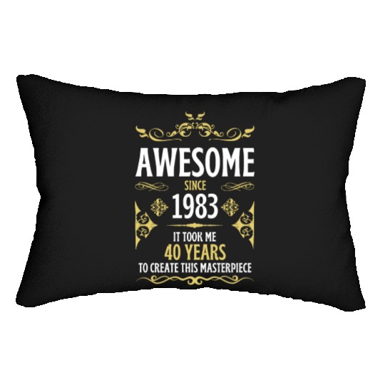 40th Birthday Vintage 1983 Lumbar Pillows