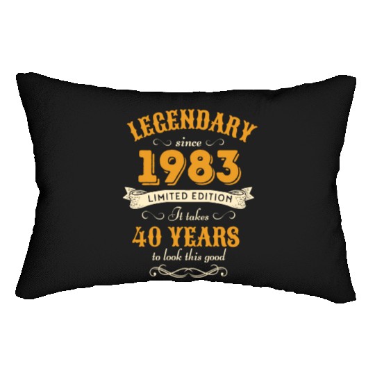 40th Birthday Vintage 1983 Lumbar Pillows