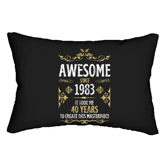 40th Birthday Vintage 1983 Lumbar Pillows
