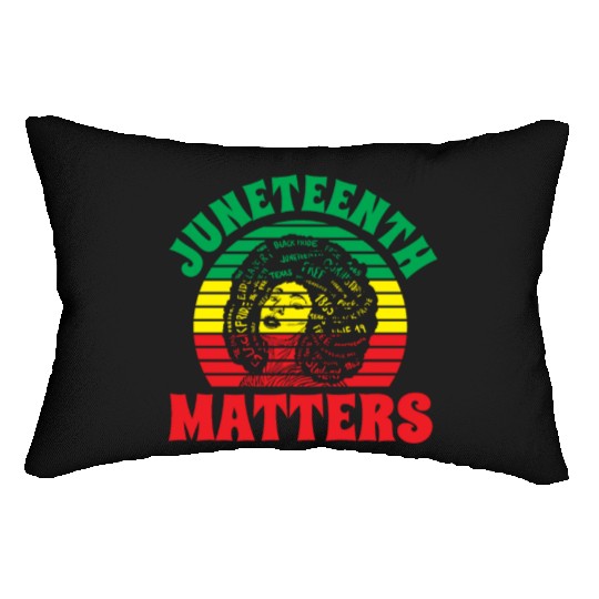 Juneteenth Matters African 1865 Black American Lumbar Pillows