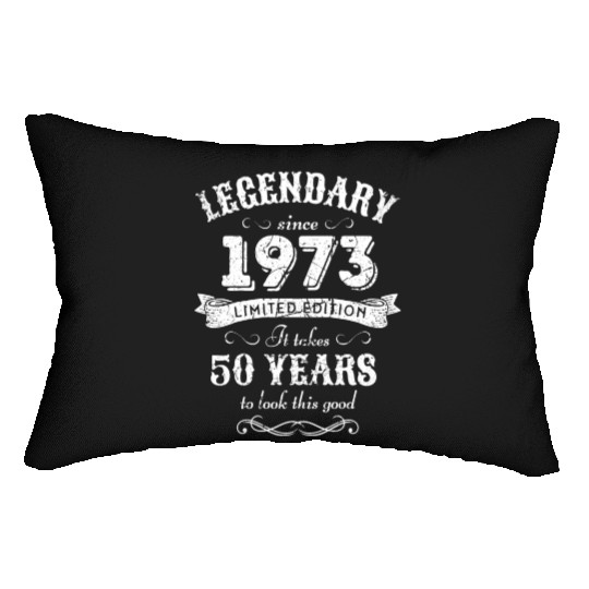50th Birthday Vintage 1973 Lumbar Pillows