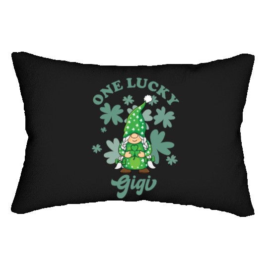 One Lucky Gigi Irish Gnome St. Patrick's Day, St. Lumbar Pillows