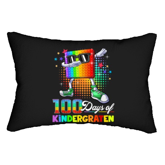 100 Days Of Kindergarten School Teacher Lumbar Pillows