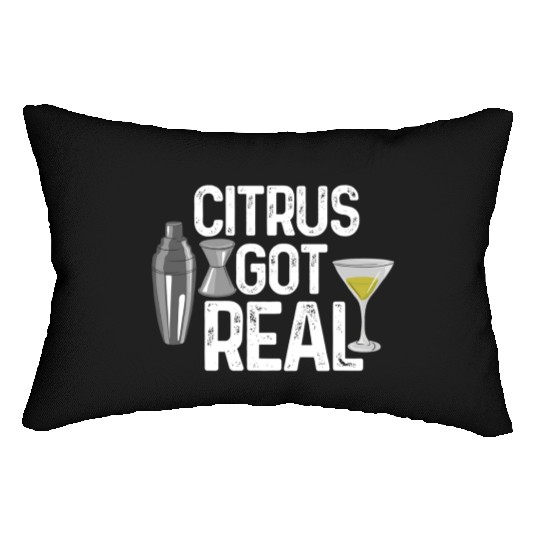 Citrus got real bartender Lumbar Pillows
