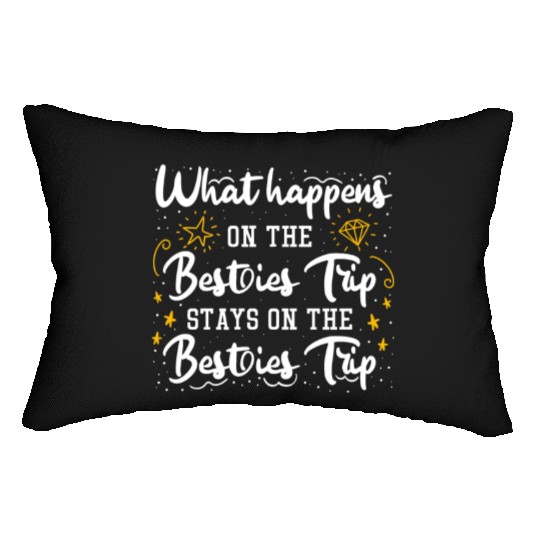 Besties Trip Vacation with Friends Spring Break Lumbar Pillows