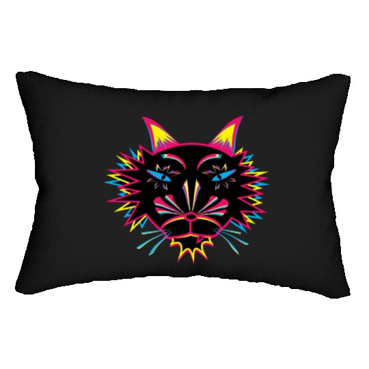 Cat Face Lumbar Pillows