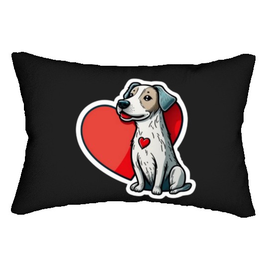 Valentine’s Day Cute Dog Lumbar Pillows