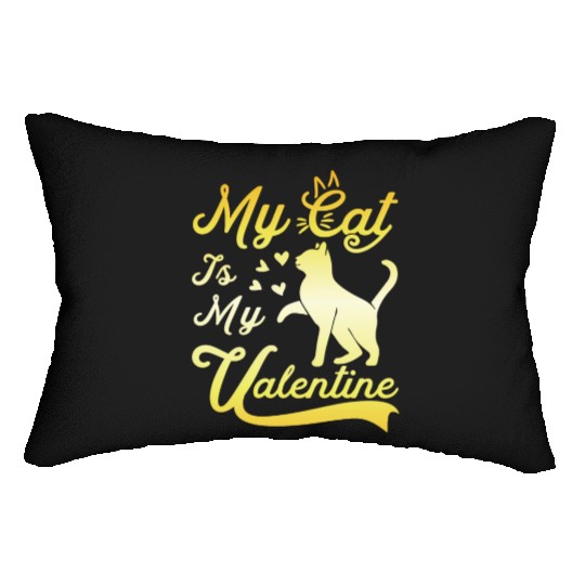Cat Valentine Humor Kitties Lover Lumbar Pillows