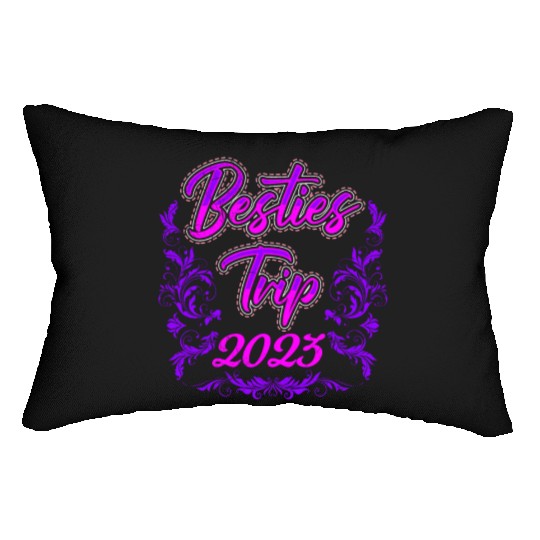 Besties Trip 2023 Vacation Friends Spring Break Lumbar Pillows