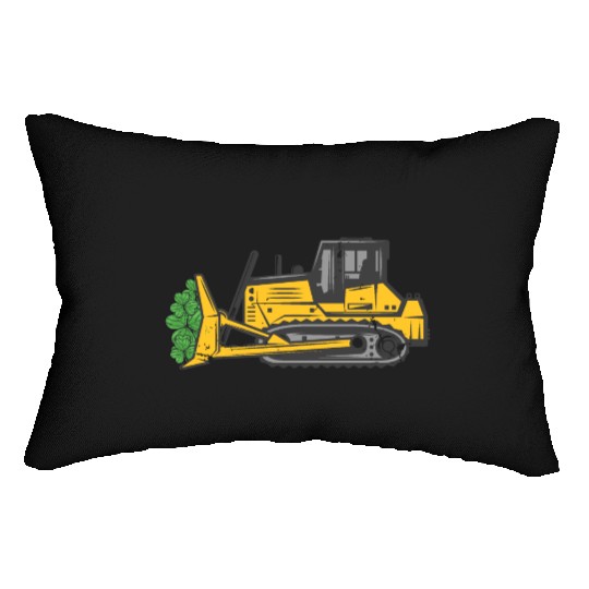 St. Patrick's Day Irish Boys Shamrock Excavator Lumbar Pillows