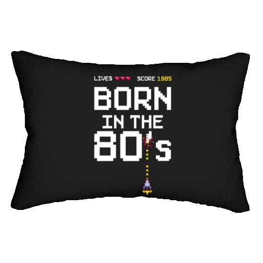 1985 Birtday Retro Gamer Pixel Born in the 80s Lumbar Pillows