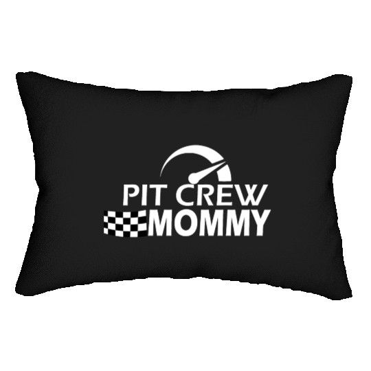 Pit Crew Mommy Race Car Birthday Party Family Gift Lumbar Pillows