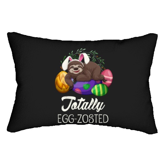 Sloth Easter For Lazy Tired People Lumbar Pillows