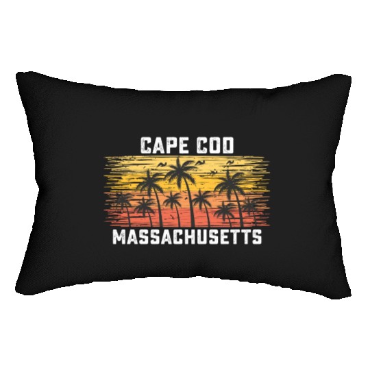 Cape Cod Massachusetts Summer Retro VIntage Lumbar Pillows