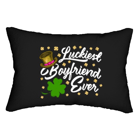 Luckiest Boyfriend Ever Valentine's Day Lumbar Pillows