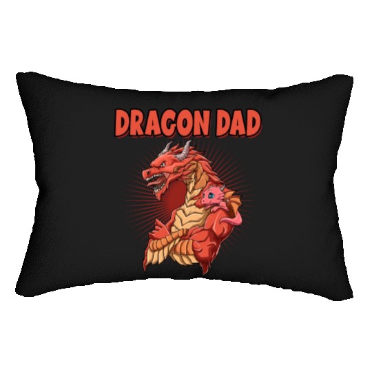 Dragon Dad for a Dragon lover dragon fan Lumbar Pillows