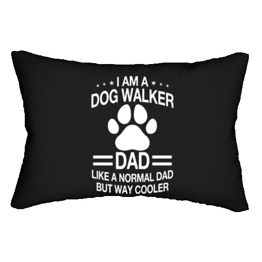 Funny Dog Walker Dad For Men Lumbar Pillows