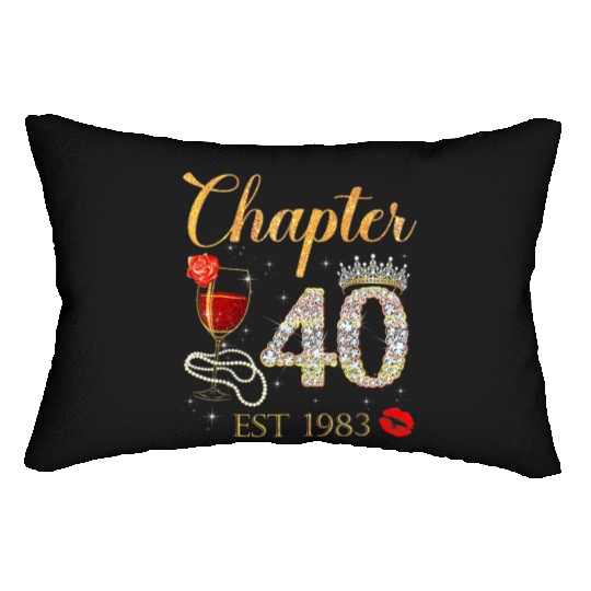 Chapter 40 Years EST 1983 40th Birthday Lumbar Pillows