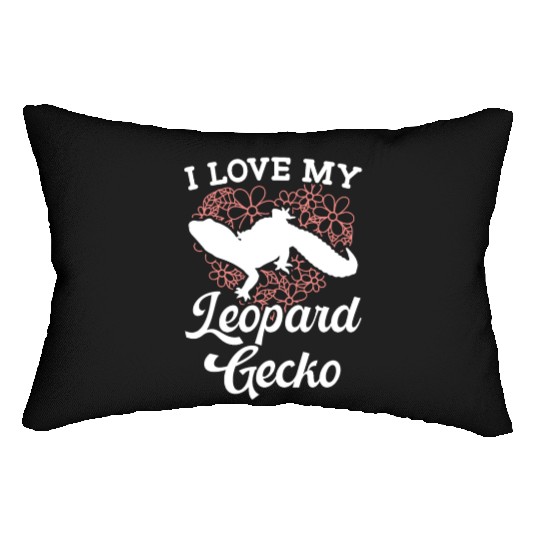 I Love My Leopard Gecko Reptile Leopard Gecko Lumbar Pillows