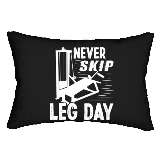 Strongman never skip leg day fitness bodybuilding Lumbar Pillows